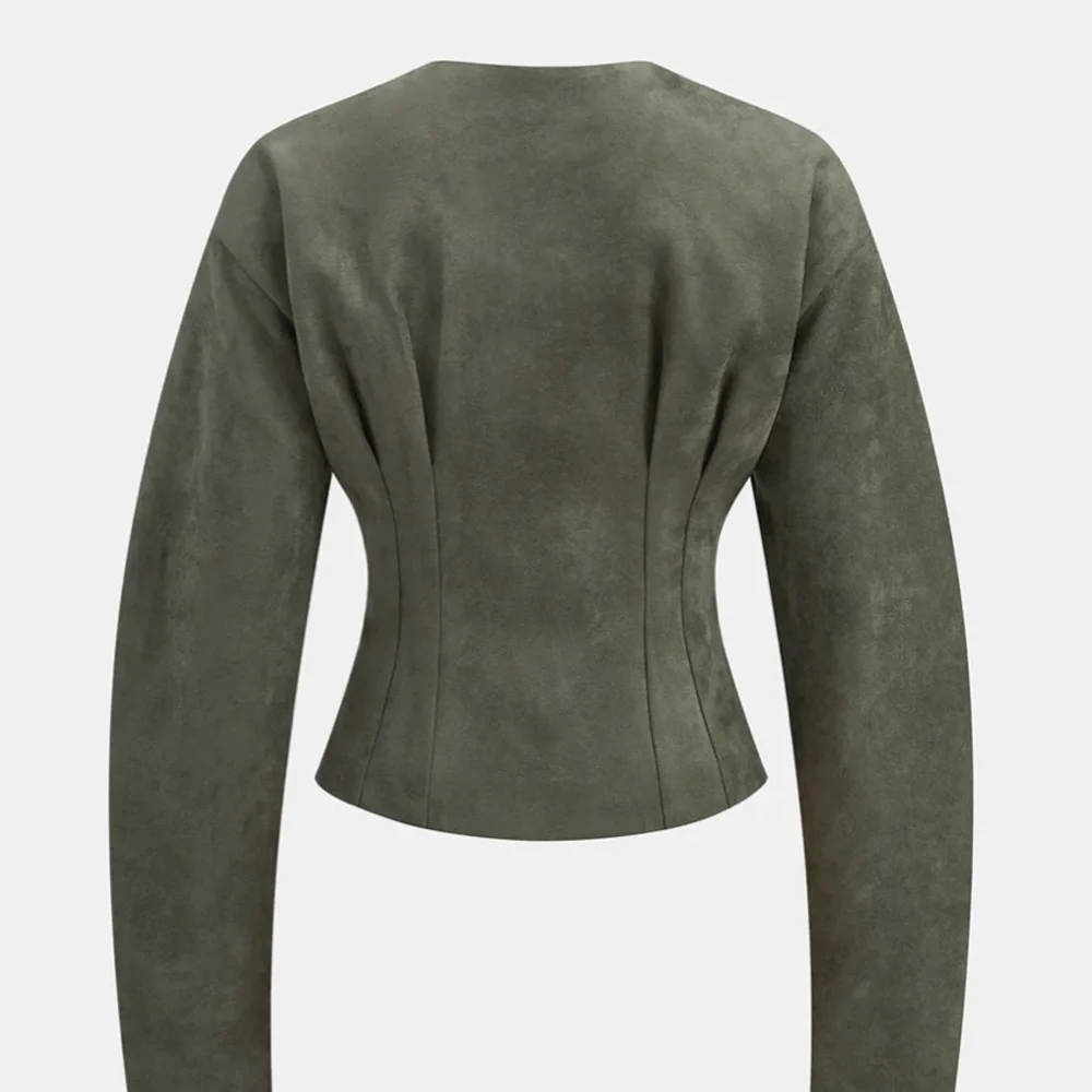Women's Olive Green Jacket - Picture 2 of 3